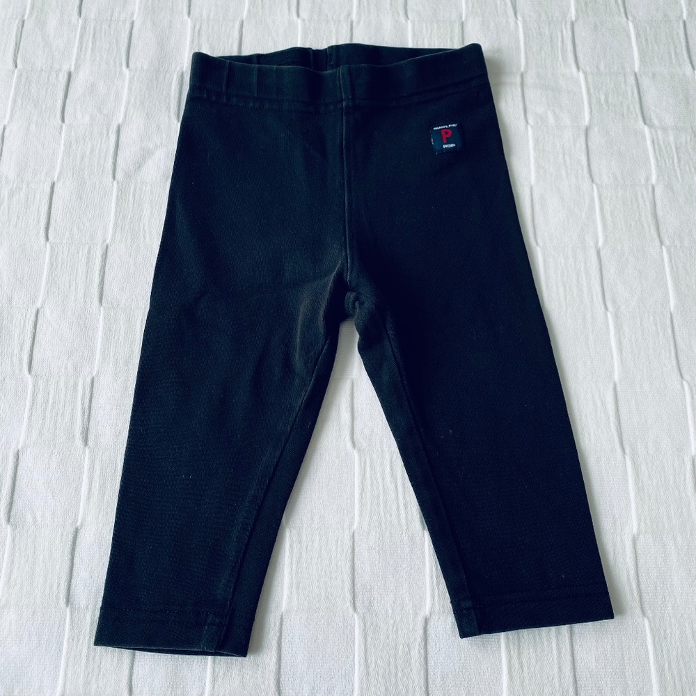 Polarn O. Pyret Black Leggings Size 6-9 Months